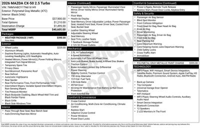 2026 Mazda Mazda CX-50 2.5 Turbo AWD