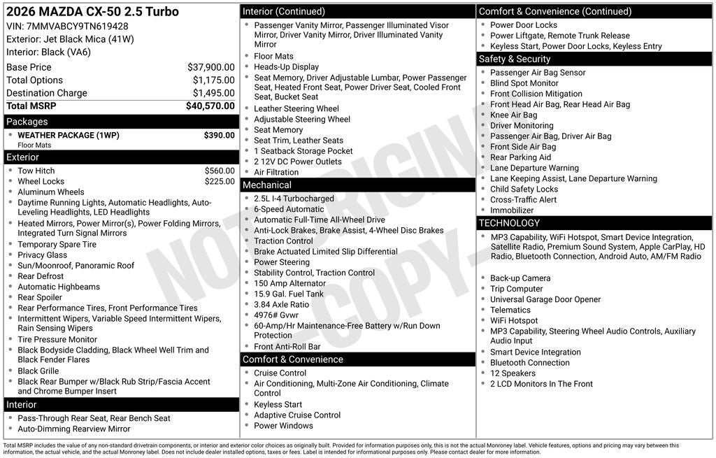 2026 Mazda Mazda CX-50 2.5 Turbo AWD