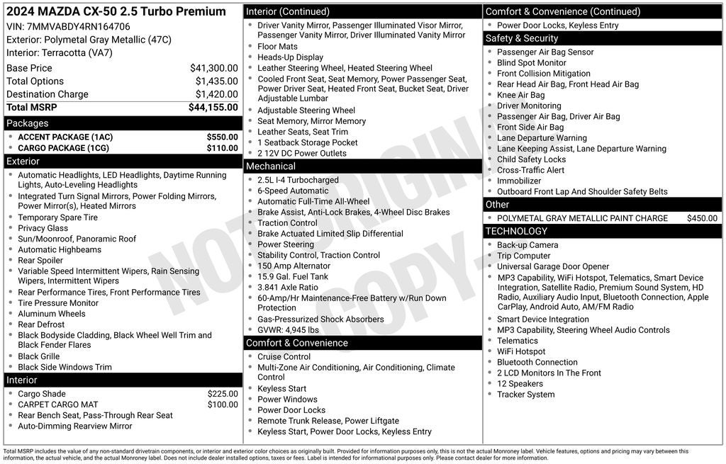 2024 Mazda Mazda CX-50 2.5 Turbo Premium Package