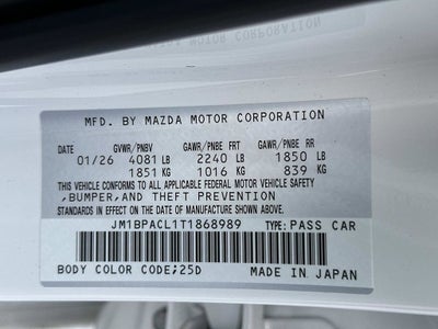 2026 Mazda Mazda3 Sedan 2.5 S Preferred