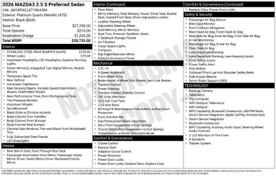 2026 Mazda Mazda3 2.5 S Preferred