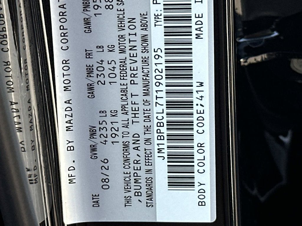 2026 Mazda Mazda3 Sedan 2.5 S Carbon Edition AWD