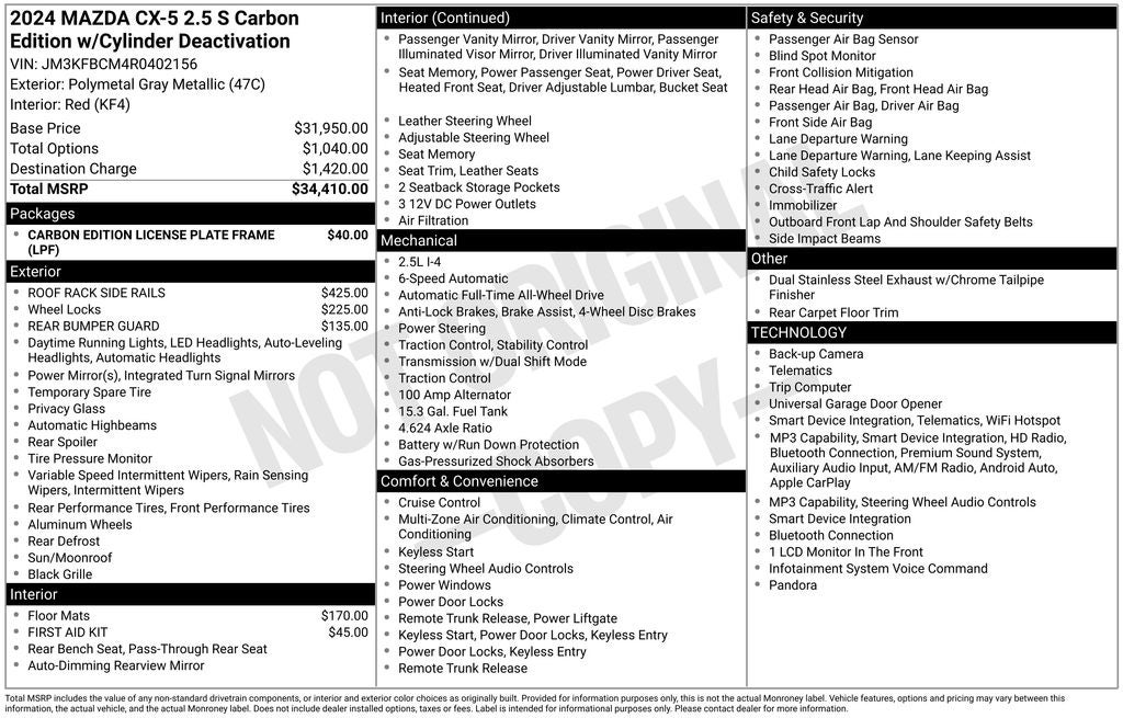 2024 Mazda Mazda CX-5 2.5 S Carbon Edition