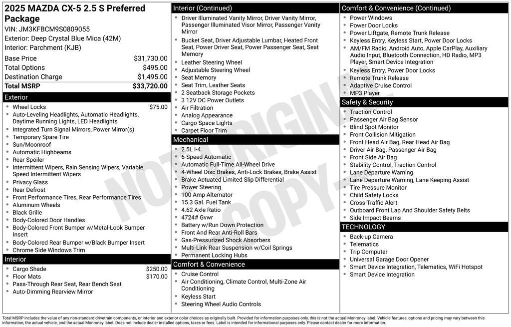 2025 Mazda Mazda CX-5 2.5 S Preferred AWD