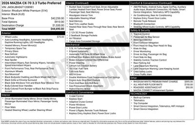 2026 Mazda Mazda CX-70 3.3 Turbo Preferred AWD