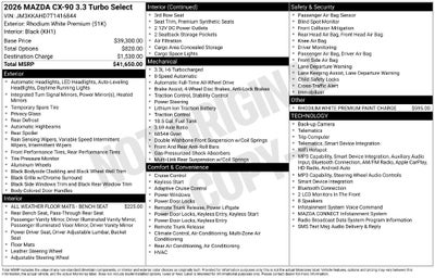 2026 Mazda Mazda CX-90 3.3 Turbo Select AWD