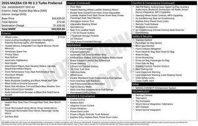 2026 Mazda Mazda CX-90 3.3 Turbo Preferred AWD