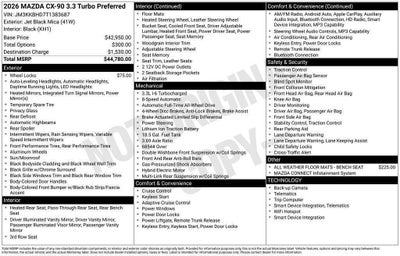 2026 Mazda Mazda CX-90 3.3 Turbo Preferred AWD