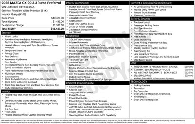2026 Mazda Mazda CX-90 3.3 Turbo Preferred AWD