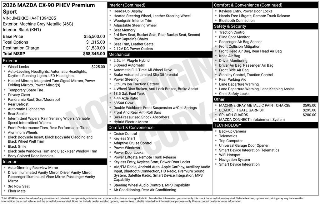 2026 Mazda Mazda CX-90 PHEV Premium