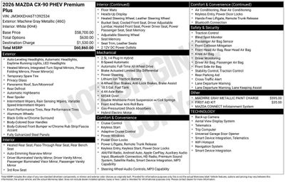 2026 Mazda Mazda CX-90 Plug-In Hybrid Premium Plus AWD