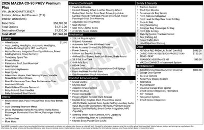 2026 Mazda Mazda CX-90 Plug-In Hybrid Premium Plus AWD