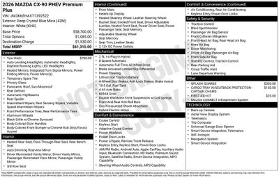 2026 Mazda Mazda CX-90 Plug-In Hybrid Premium Plus AWD