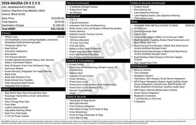 2026 Mazda Mazda CX-5 2.5 S AWD