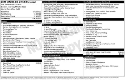 2026 Mazda Mazda CX-5 2.5 S Preferred AWD