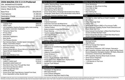 2026 Mazda Mazda CX-5 2.5 S Preferred AWD