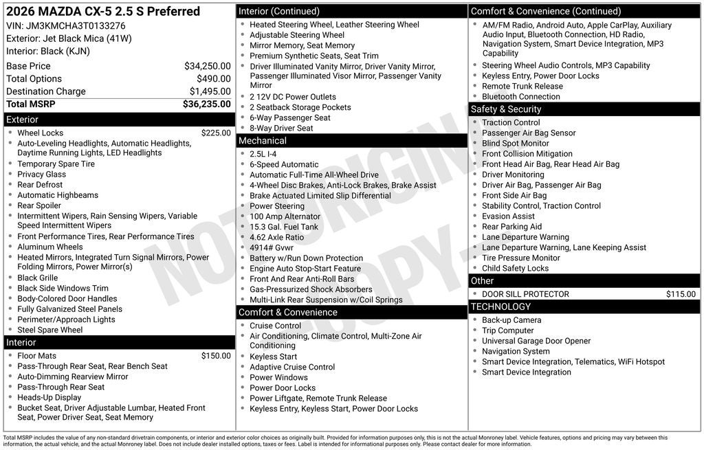2026 Mazda Mazda CX-5 2.5 S Preferred AWD