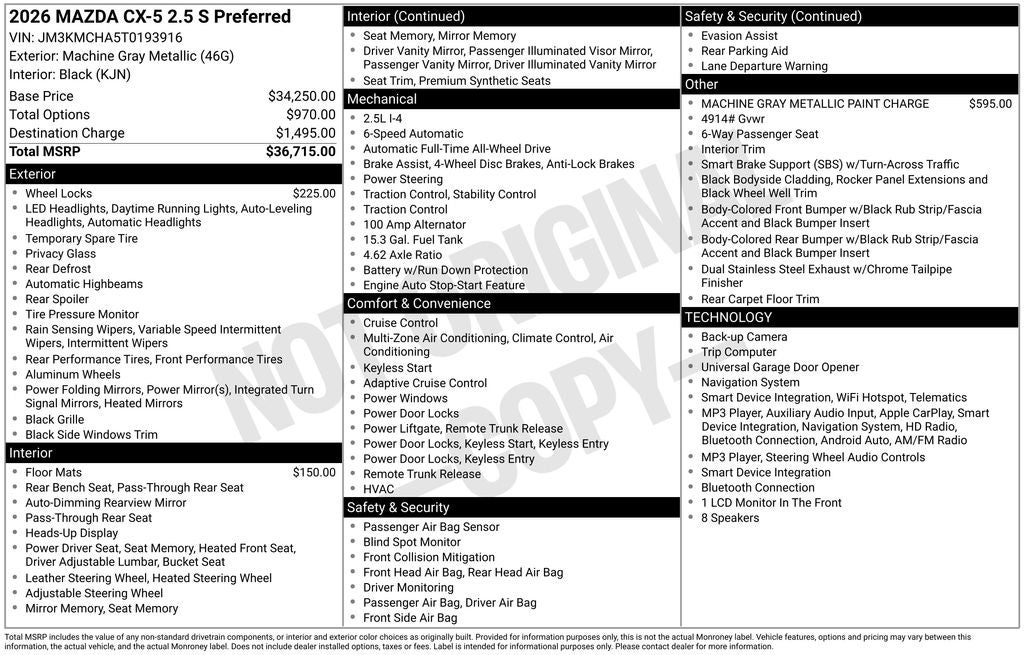 2026 Mazda Mazda CX-5 2.5 S Preferred AWD