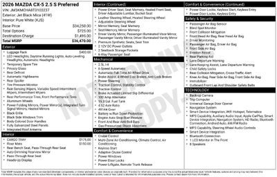 2026 Mazda Mazda CX-5 2.5 S Preferred