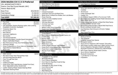 2026 Mazda Mazda CX-5 2.5 S Preferred AWD