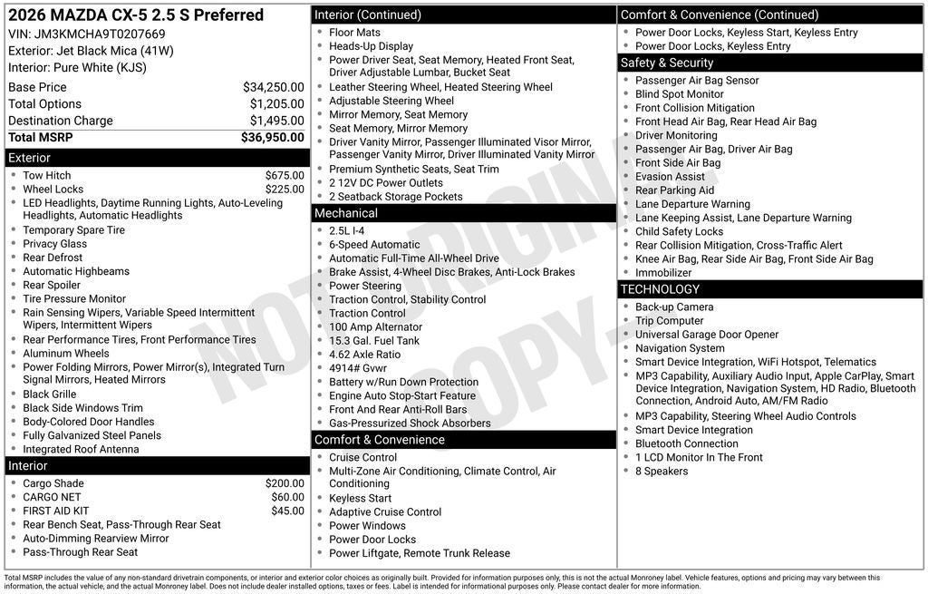 2026 Mazda Mazda CX-5 2.5 S Preferred AWD