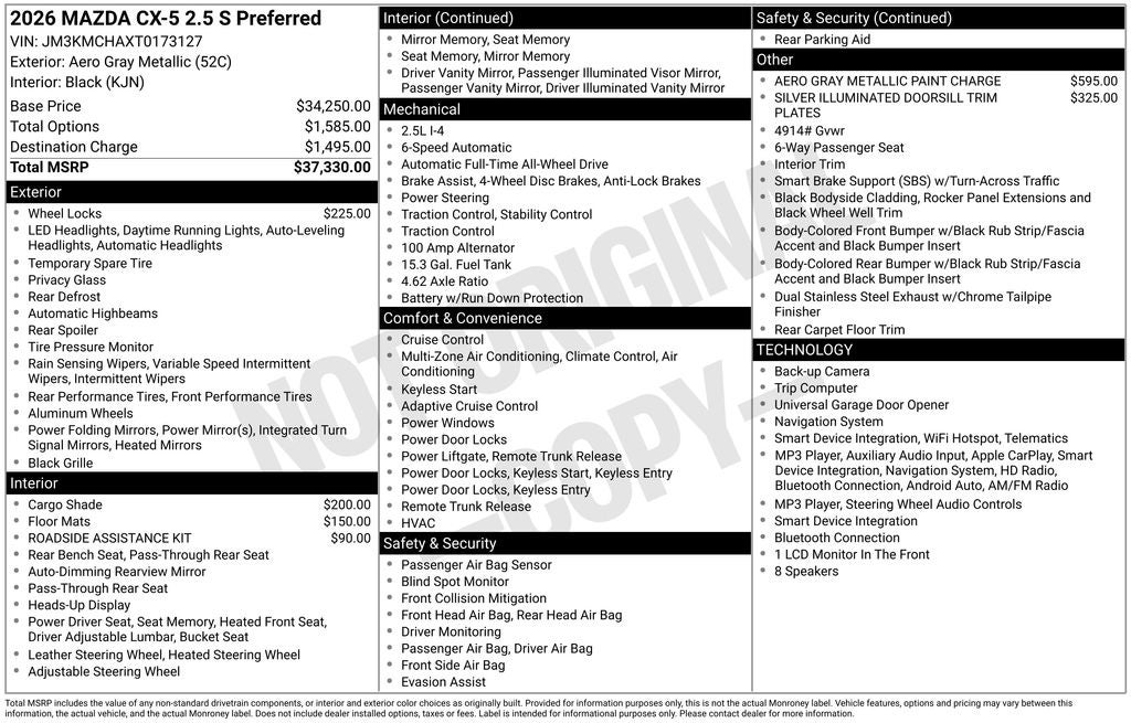 2026 Mazda Mazda CX-5 2.5 S Preferred AWD