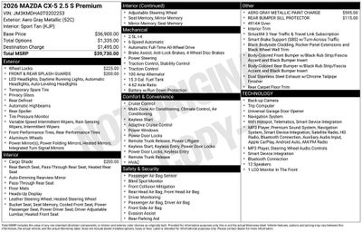 2026 Mazda Mazda CX-5 2.5 S Premium