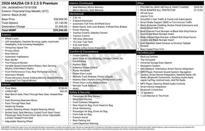 2026 Mazda Mazda CX-5 2.5 S Premium AWD