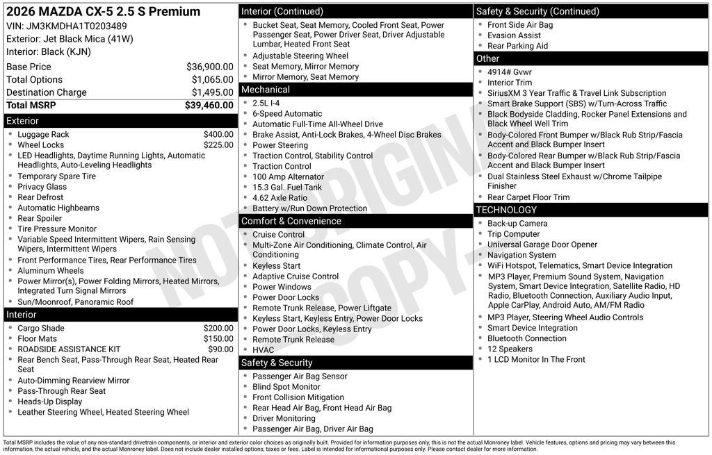 2026 Mazda Mazda CX-5 2.5 S Premium AWD