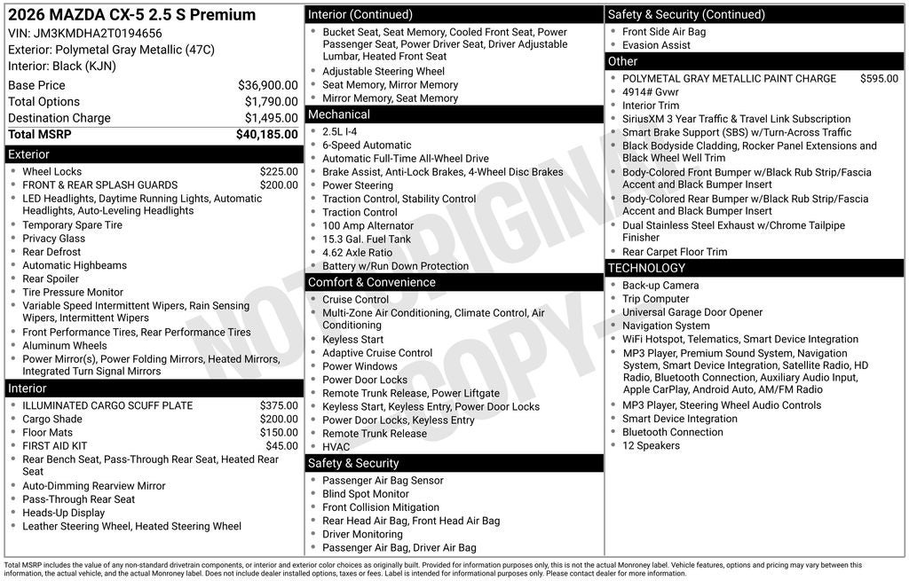2026 Mazda Mazda CX-5 2.5 S Premium AWD