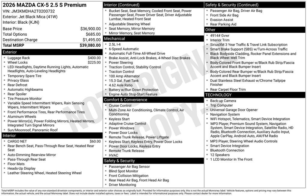 2026 Mazda Mazda CX-5 2.5 S Premium AWD