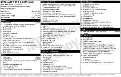 2026 Mazda Mazda CX-5 2.5 S Premium AWD