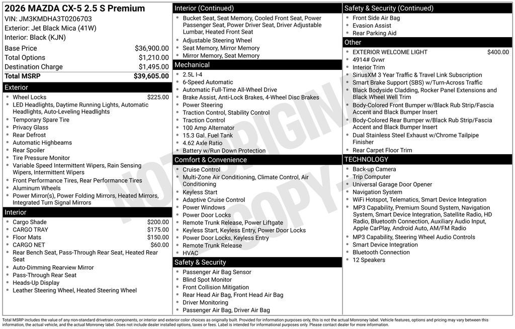 2026 Mazda Mazda CX-5 2.5 S Premium AWD