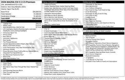 2026 Mazda Mazda CX-5 2.5 S Premium AWD