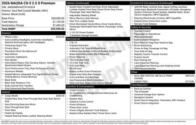 2026 Mazda Mazda CX-5 2.5 S Premium AWD