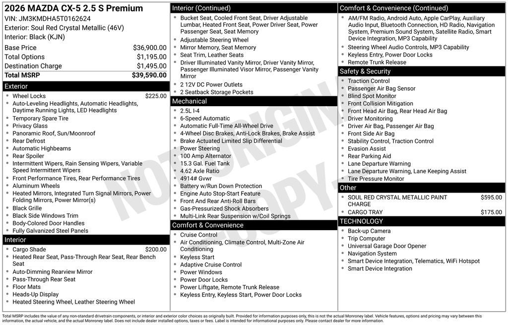 2026 Mazda Mazda CX-5 2.5 S Premium AWD