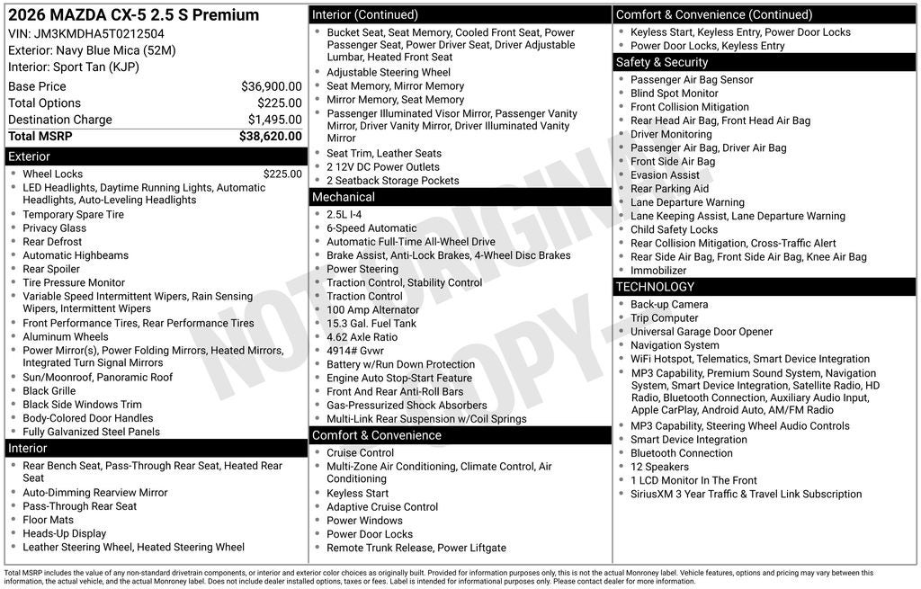 2026 Mazda Mazda CX-5 2.5 S Premium AWD