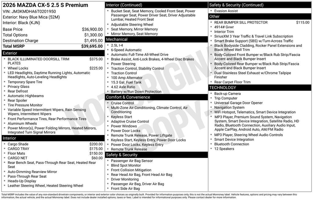 2026 Mazda Mazda CX-5 2.5 S Premium AWD