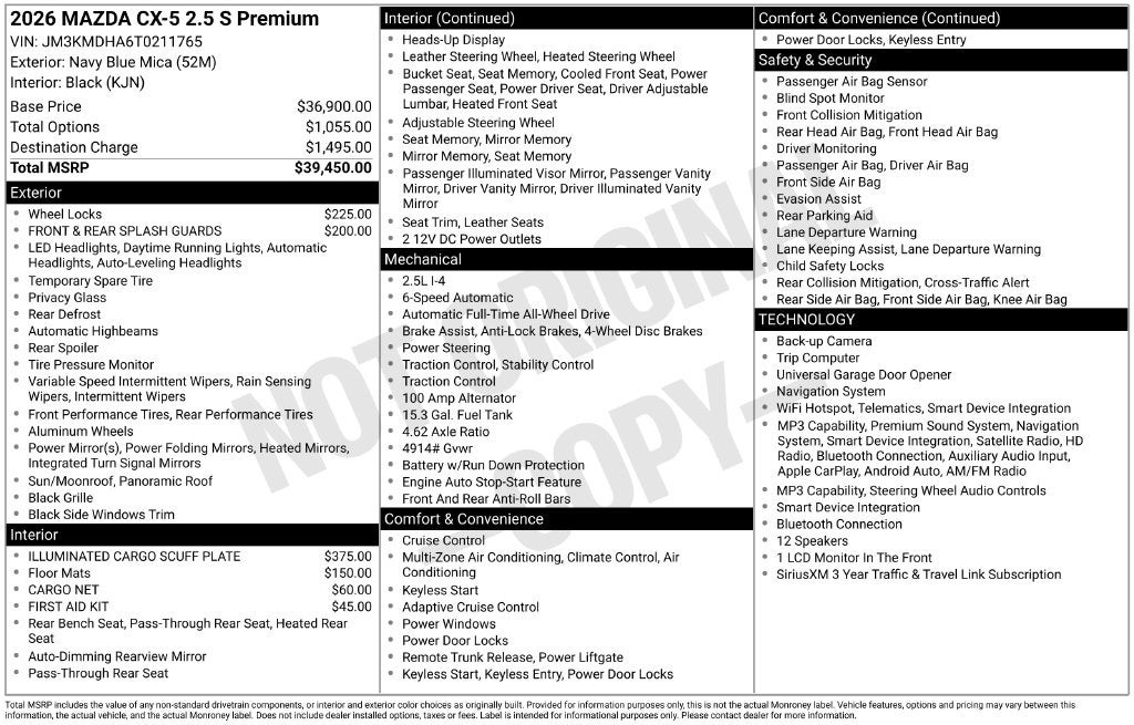 2026 Mazda Mazda CX-5 2.5 S Premium AWD