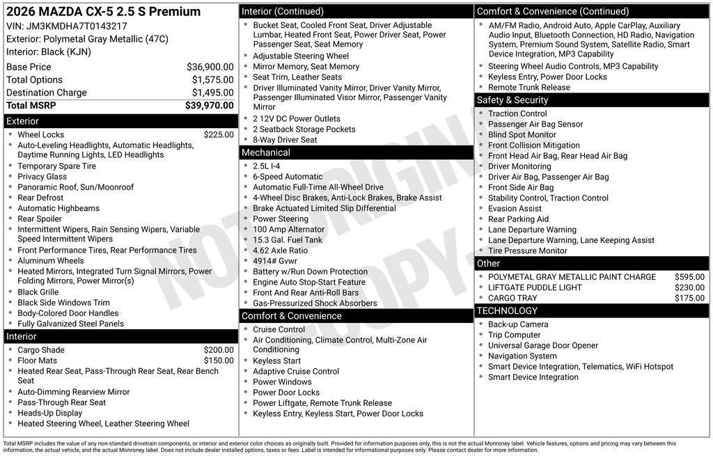 2026 Mazda Mazda CX-5 2.5 S Premium