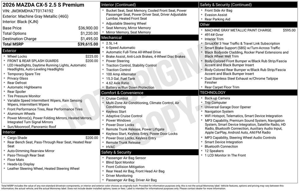 2026 Mazda Mazda CX-5 2.5 S Premium AWD