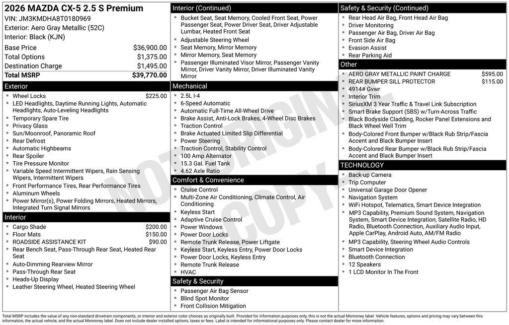 2026 Mazda Mazda CX-5 2.5 S Premium AWD