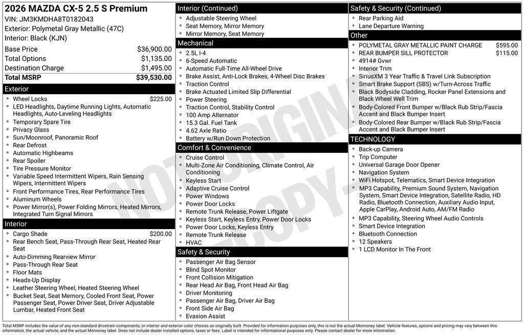 2026 Mazda Mazda CX-5 2.5 S Premium AWD