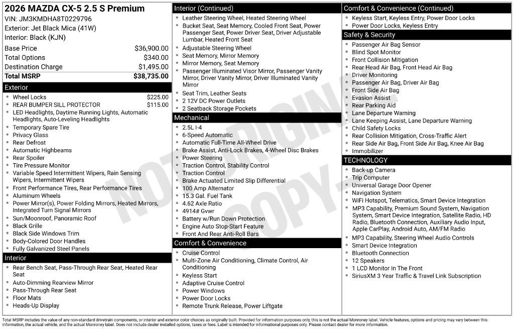 2026 Mazda Mazda CX-5 2.5 S Premium AWD