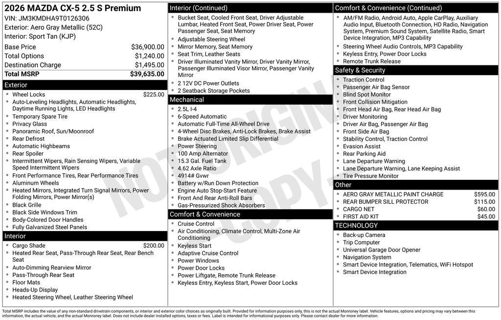 2026 Mazda Mazda CX-5 2.5 S Premium AWD