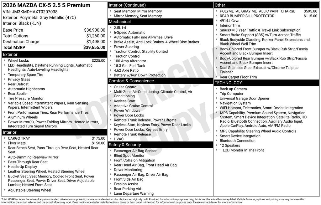 2026 Mazda Mazda CX-5 2.5 S Premium AWD