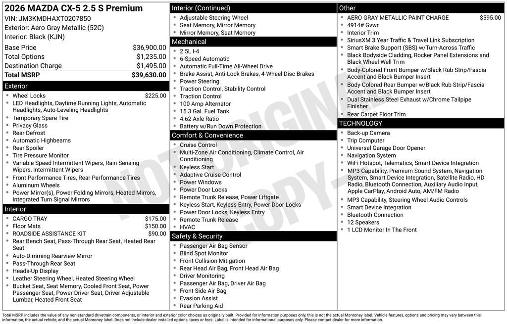 2026 Mazda Mazda CX-5 2.5 S Premium AWD