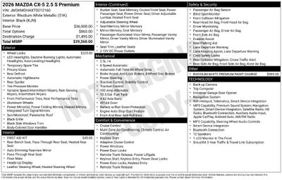2026 Mazda Mazda CX-5 2.5 S Premium AWD