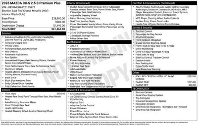 2026 Mazda Mazda CX-5 2.5 S Premium Plus AWD
