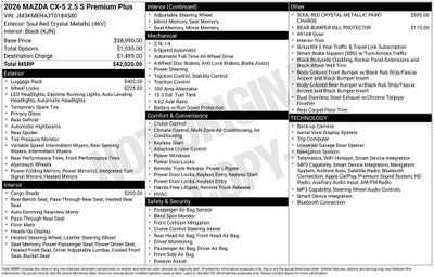 2026 Mazda Mazda CX-5 2.5 S Premium Plus AWD